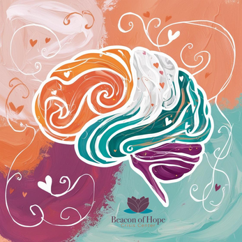 Beautiful brain image in support of multi-trauma survivors